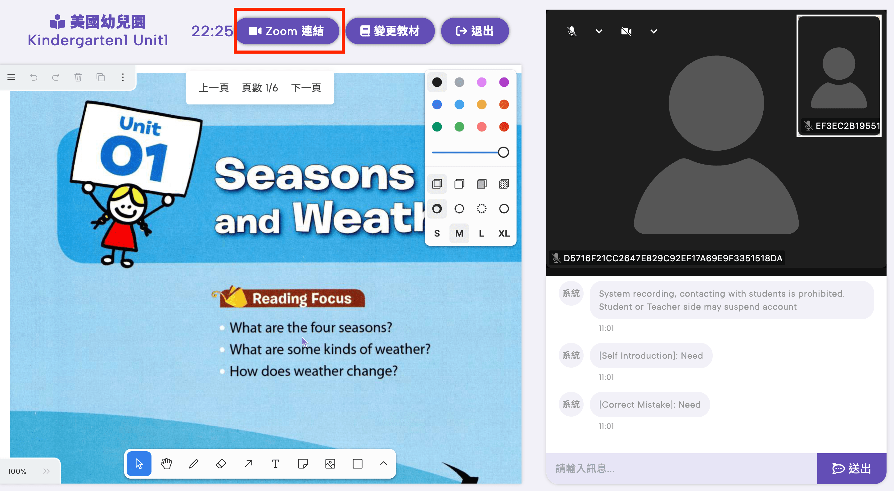 Lesson Option Zoom